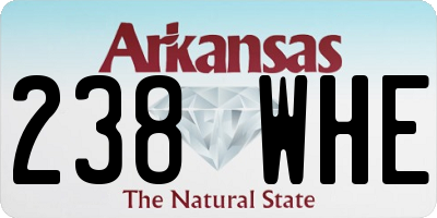 AR license plate 238WHE