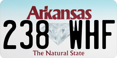 AR license plate 238WHF