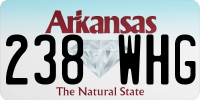 AR license plate 238WHG