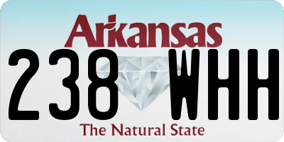 AR license plate 238WHH