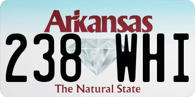 AR license plate 238WHI