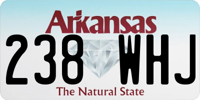AR license plate 238WHJ