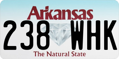 AR license plate 238WHK