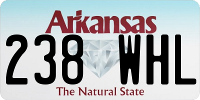 AR license plate 238WHL