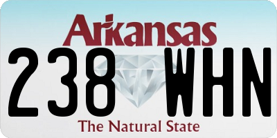 AR license plate 238WHN