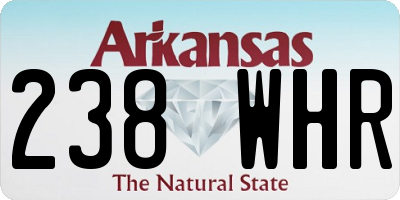 AR license plate 238WHR