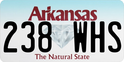 AR license plate 238WHS