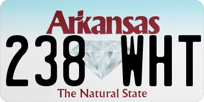 AR license plate 238WHT