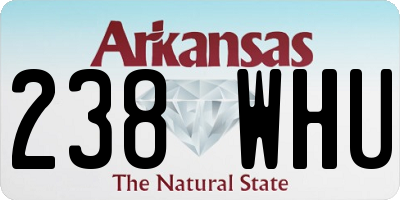 AR license plate 238WHU