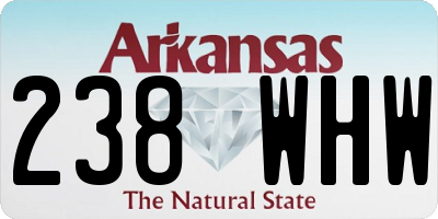 AR license plate 238WHW