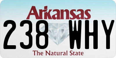 AR license plate 238WHY