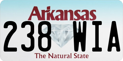 AR license plate 238WIA