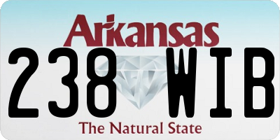 AR license plate 238WIB