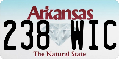 AR license plate 238WIC