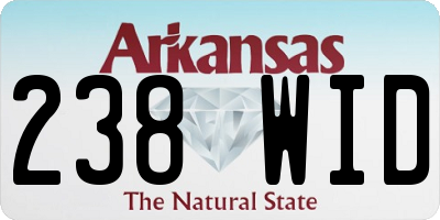 AR license plate 238WID