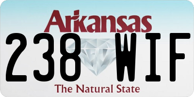 AR license plate 238WIF
