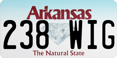 AR license plate 238WIG