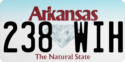 AR license plate 238WIH