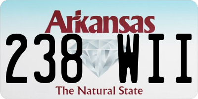 AR license plate 238WII