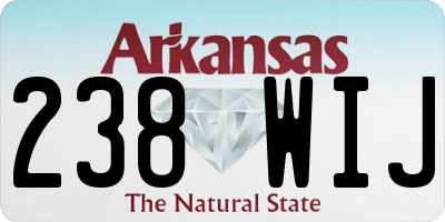 AR license plate 238WIJ