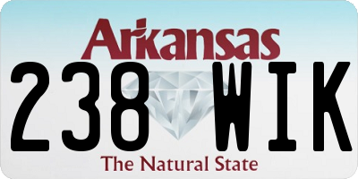 AR license plate 238WIK