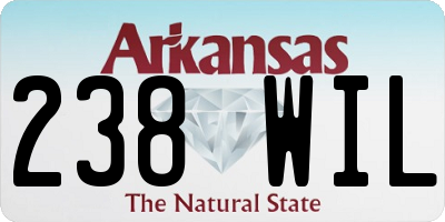 AR license plate 238WIL
