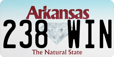 AR license plate 238WIN