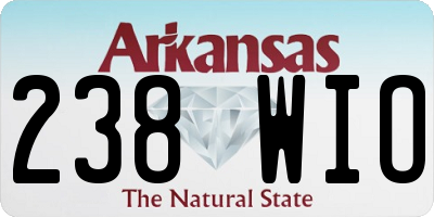 AR license plate 238WIO