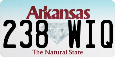 AR license plate 238WIQ