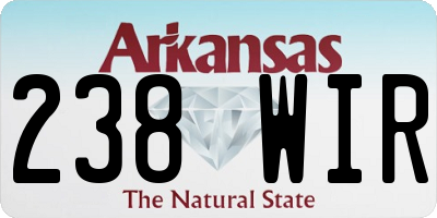 AR license plate 238WIR