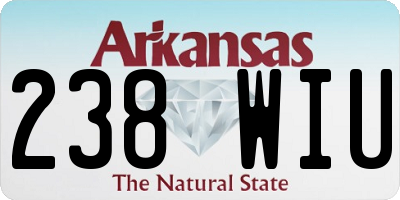 AR license plate 238WIU