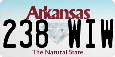 AR license plate 238WIW