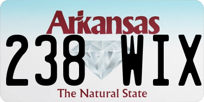 AR license plate 238WIX