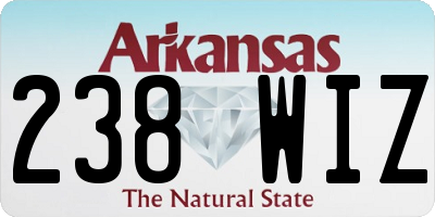 AR license plate 238WIZ