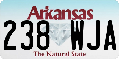 AR license plate 238WJA