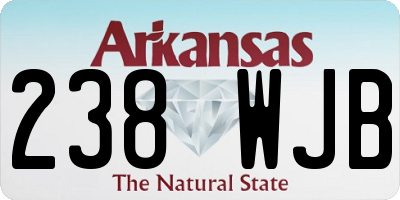 AR license plate 238WJB