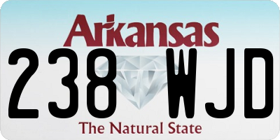AR license plate 238WJD