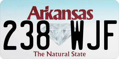 AR license plate 238WJF