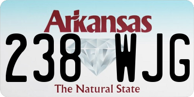 AR license plate 238WJG