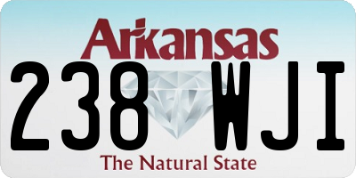 AR license plate 238WJI
