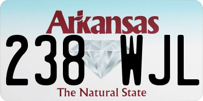 AR license plate 238WJL