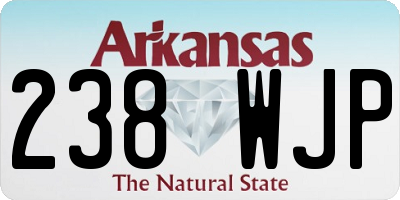 AR license plate 238WJP