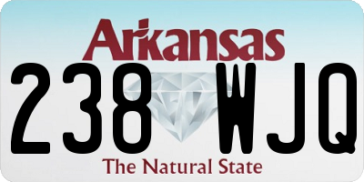 AR license plate 238WJQ