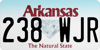 AR license plate 238WJR