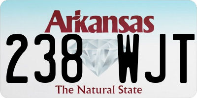 AR license plate 238WJT