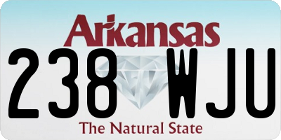 AR license plate 238WJU