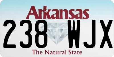 AR license plate 238WJX
