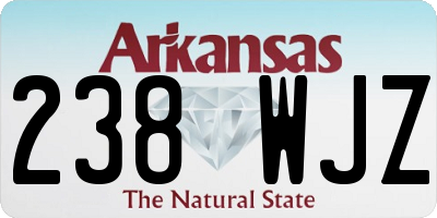 AR license plate 238WJZ