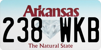 AR license plate 238WKB