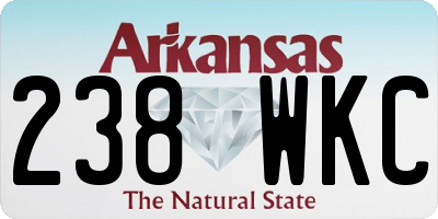AR license plate 238WKC